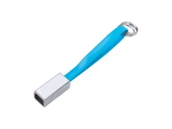 Porta-Chaves Cabo Data Laptop Sublimação (Pequeno, Azul)