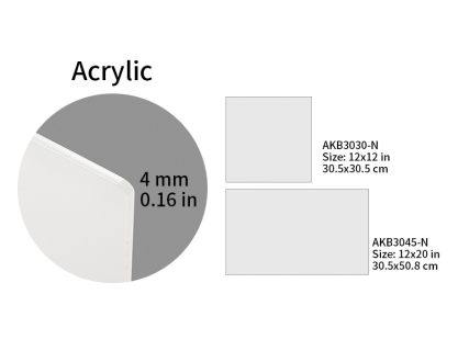 Sublimation Blanks Acrylic Sheet (Single-Sided, 12&quot; x 12&quot; /30.5x30.5x0.4cm)