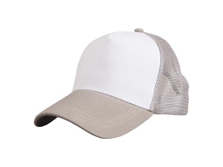 Gorra de camionero de malla de sublimación (gris y blanco)