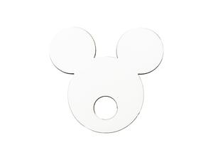 Sublimation Blanks Hardboard Name Tag (5.5*6*0.3cm,Mickey Shape)