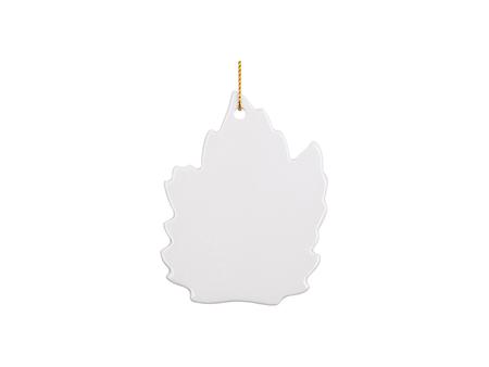 Sublimation 3&quot; Maple leaf shape Ceramic Ornament