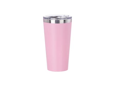 16oz/480ml Powder Coated Stainless Steel Tumbler(Pink)MOQ:1000pcs