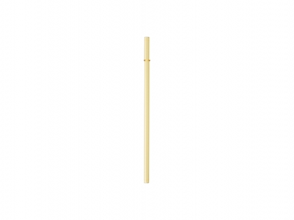 23cm Plain Straight Yellow Glass Straw