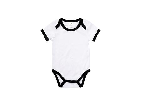 Baby Onesie Short Sleeve M(Black Edge,3-6M)