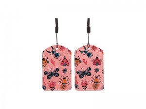 Sublimation Blanks PU Luggage Tag(Pink)