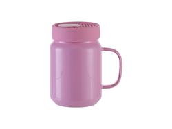 Mason Jar de Vidro 20oz/600ml com Tampa de silicone (Rosa)