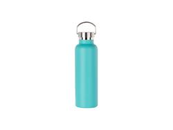 750ml/25oz Powder Coated Portable Lid Stainless Steel Bottle (Mint Green)