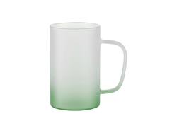 Caneca de Vidro 18oz/540ml (Fosco, Degradado Verde)