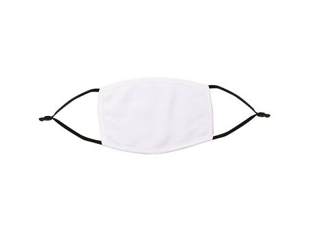 Sublimation Face Mask(White edge/Black Elastic, Small)