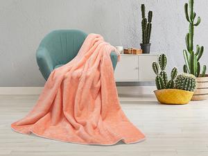 Arctic Fleece Lined Sublimation Microfiber Blanket(Coral Pink/White, 152*203cm/60&quot;x 80&quot;)