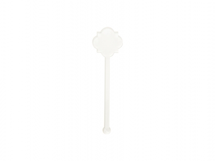 Sublimation Blanks Acrylic Drink Stirrers (3*10.5*0.4cm,Flower Shape)