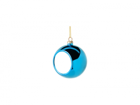 Sublimation 6cm Plastic Christmas Ball Ornament (Light blue)