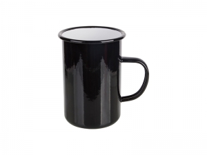 Sublimation 15oz/450ml Enamel Mug (Black) MOQ:2000pcs