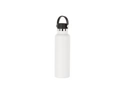 600ml/20oz Powder Coated Stainless Steel Bottle (White)