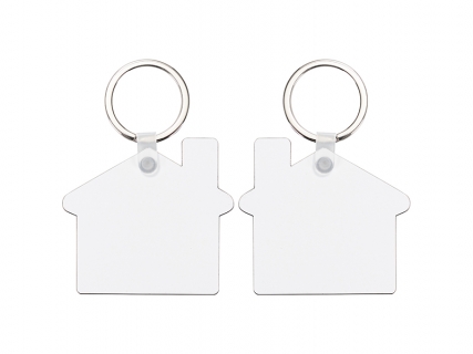 Sublimation Blanks Hardboard Key Ring (House)