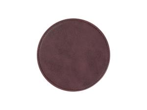 Engraving Blanks Round Leather Mug Coaster(Dark Maroon W/ Black, φ10cm)
