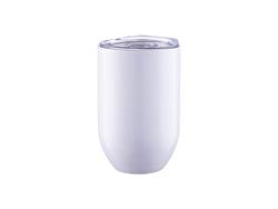 Copo de Vinho Reto sem Tronco Inox 12oz/360ml (Branco)