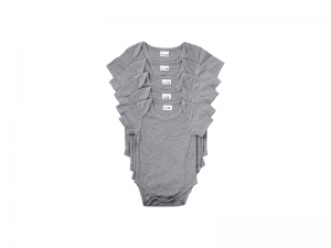 Sublimation Blanks Baby Onesie Short Sleeve(Gray)