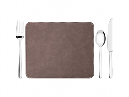 Sublimation 19*23cm PU Leather Placemat (Dark Grey)