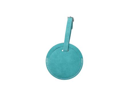 Sublimation Double Side PU Leather Luggage Tag (Green, Round Shape)