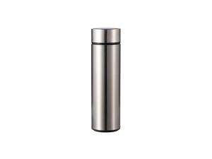 16oz/450ml Sublimation Smart Stainless Steel Flask w/ Temperature Display (Silver)