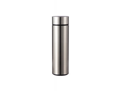 16oz/450ml Sublimation Smart Stainless Steel Flask w/ Temperature Display (Silver)