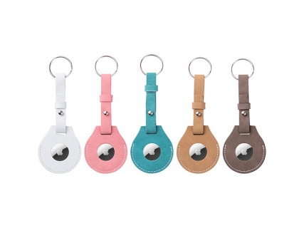 Sublimation Blanks PU AirTag Keychain Holder (Long Strap)