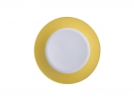 Sublimation 8&quot; Rim Plate w/ Yellow Edge