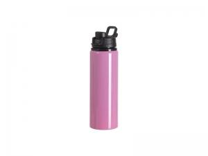 Sublimation Blanks 25oz/750ml Aluminum Water Bottle (Dark Pink)