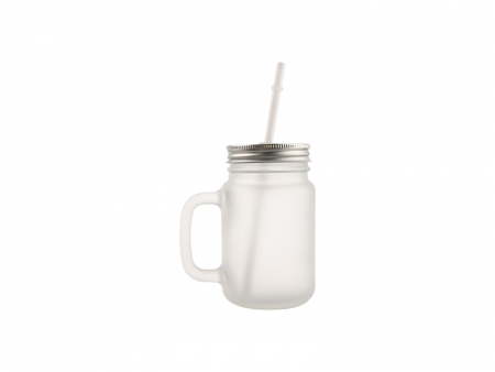 Sublimation 12oz/350ml Mason Jar w/ Straw(Frosted)