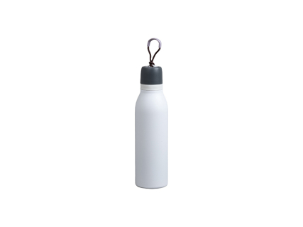 Engraved 16oz/500ml Powder Coated Stainless Steel Sports Bottle w/ Portable String