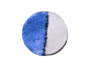 Sublimation Flip Sequins Adhesive (Round ,Dark Blue w/ White)