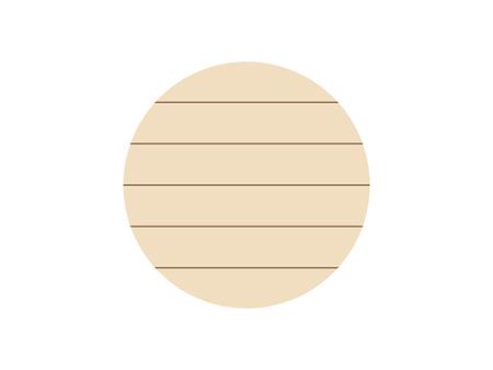 Tablero de madera redondo con rayas (φ30.5*1.5cm)