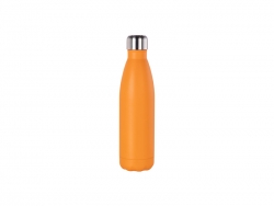 17oz/500ml Powder Coated Stainless Steel Cola Bottle (Orange)