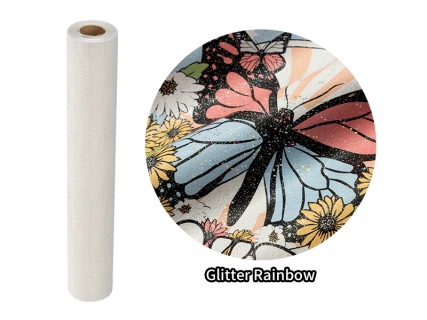 DTF Glitter Transfer Film (Glitter Rainbow)