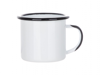 Sublimation 12oz/360ml Inner and Rim Enamel Mug (Black)