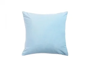 Sublimation Blanks Pillow Cover(Plush, Light Blue W/ White)