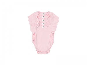 Sublimation Blanks Baby Onesie Short Sleeve(Pink)