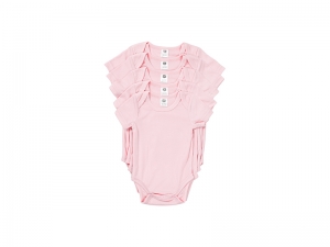 Sublimation Blanks Baby Onesie Short Sleeve(Pink)