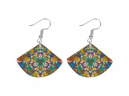 Fan-Shaped Sublimation Shell Earring