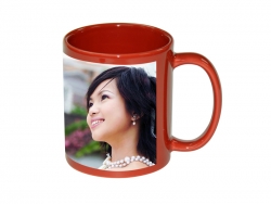 Sublimation 11oz Full Colour Mug with White Patch-Red