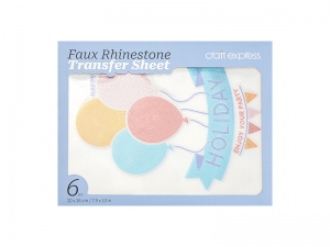 Faux Rhinestone Transfer Sheet 6pcs(Balloon)
