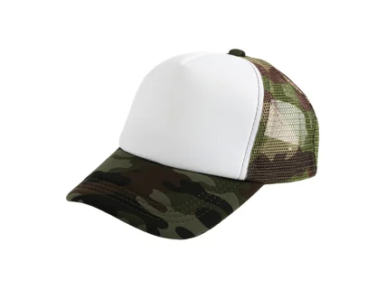 Sublimation Adult Trucker Cap(Camouflage Design w/ White Panel)