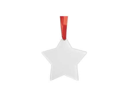 Adorno acrílico de sublimación (estrella, 7,6 * 7,6 * 0,2 cm)