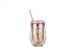 16oz/473ml Double Wall Clear Plastic Tumbler with Straw & Lid (Clear) -  BestSub - Sublimation Blanks,Sublimation Mugs,Heat Press,LaserBox,Engraving  Blanks,UV&DTF Printing