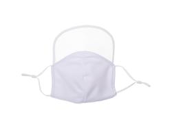 Máscara Algodão Branco com Protetor Facial (18*20cm)