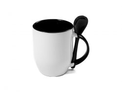 Color Sublimation Spoon Mug (Black)