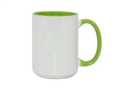 Mug plastique 330 ml intérieur vert Sublimation Transfert