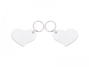 Sublimation Blanks Hardboard Key Ring (Lover Hearts)