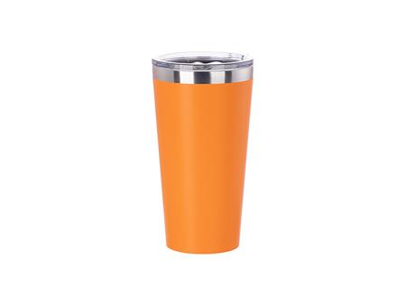 16oz/480ml Powder Coated Stainless Steel Tumbler(Orange)MOQ:1000pcs
